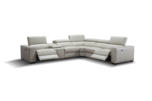 Picasso 6Pc Motion Sectional In Silver Grey - Venini Furniture 