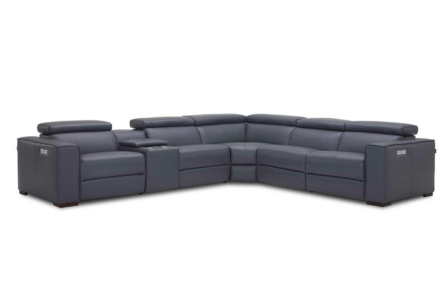 Picasso 6Pc Motion Sectional In Dark Grey - Venini Furniture 