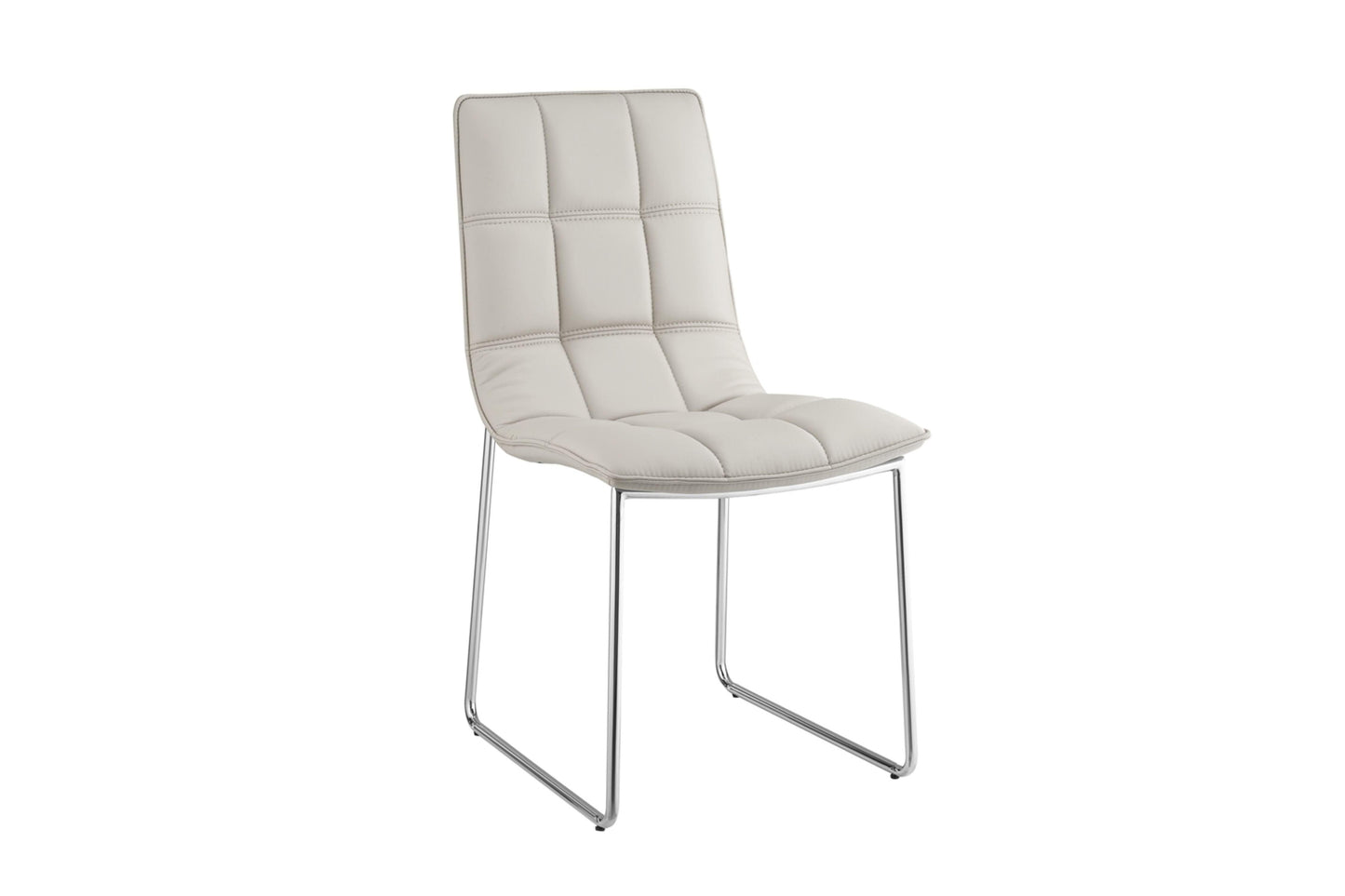 dining chair in black or white pu-leather