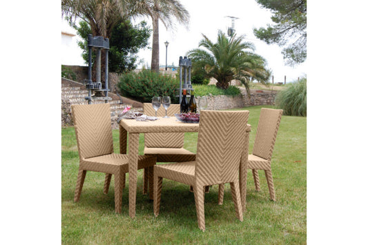 Austin 5 PC Side Chair Dining Set SKU: PJO-3801-NAT-5DS - Venini Furniture 