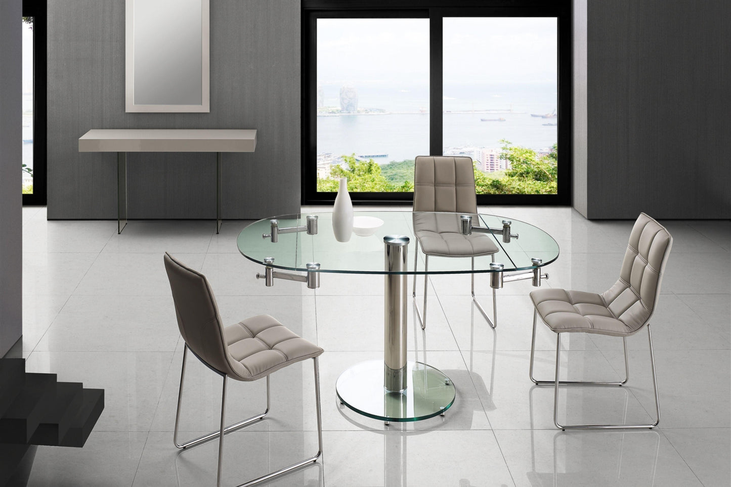 Leandro Dining Chair Taupe Model CB-870 - Venini Furniture 