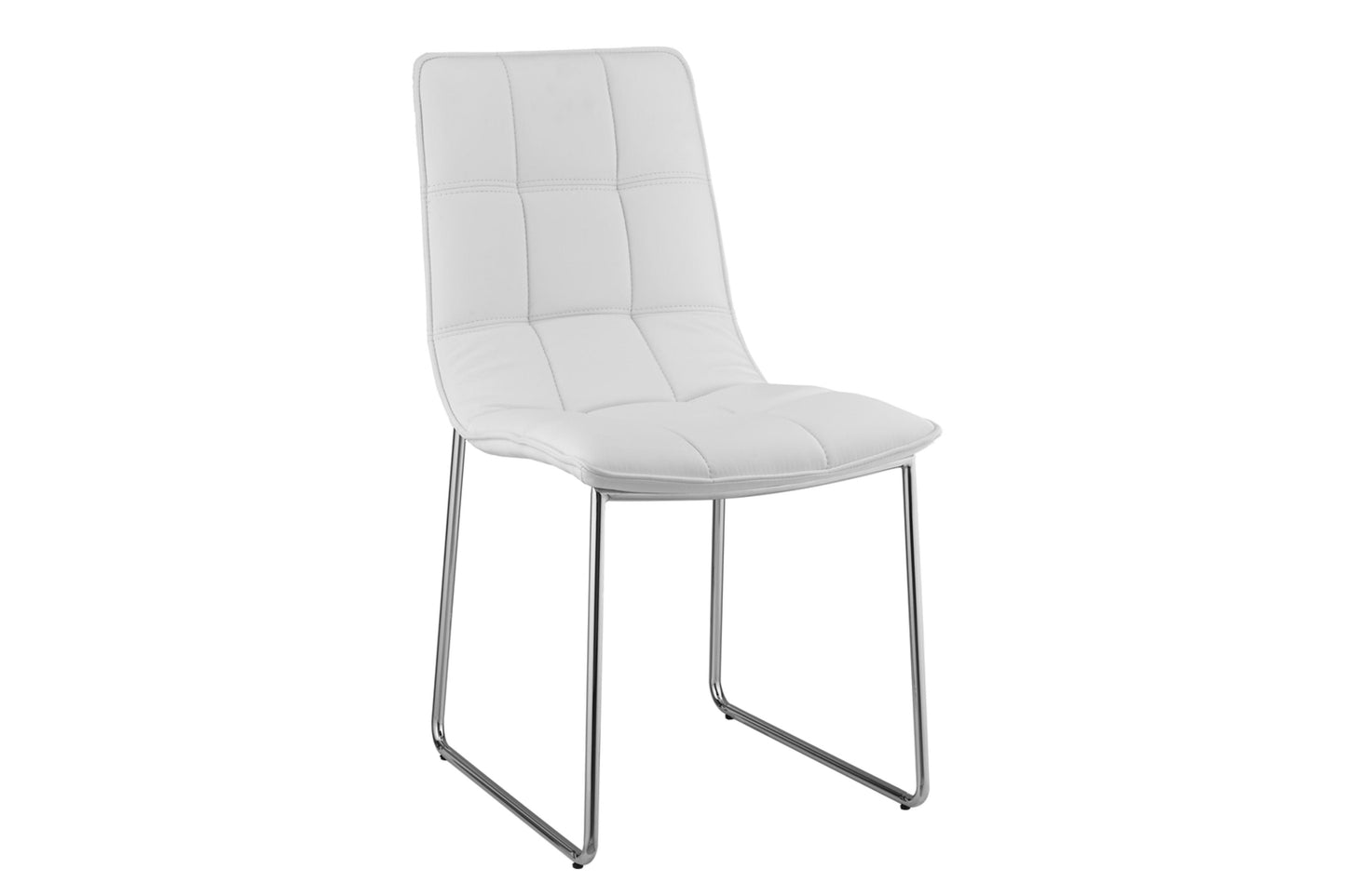 dining chair in black or white pu-leather