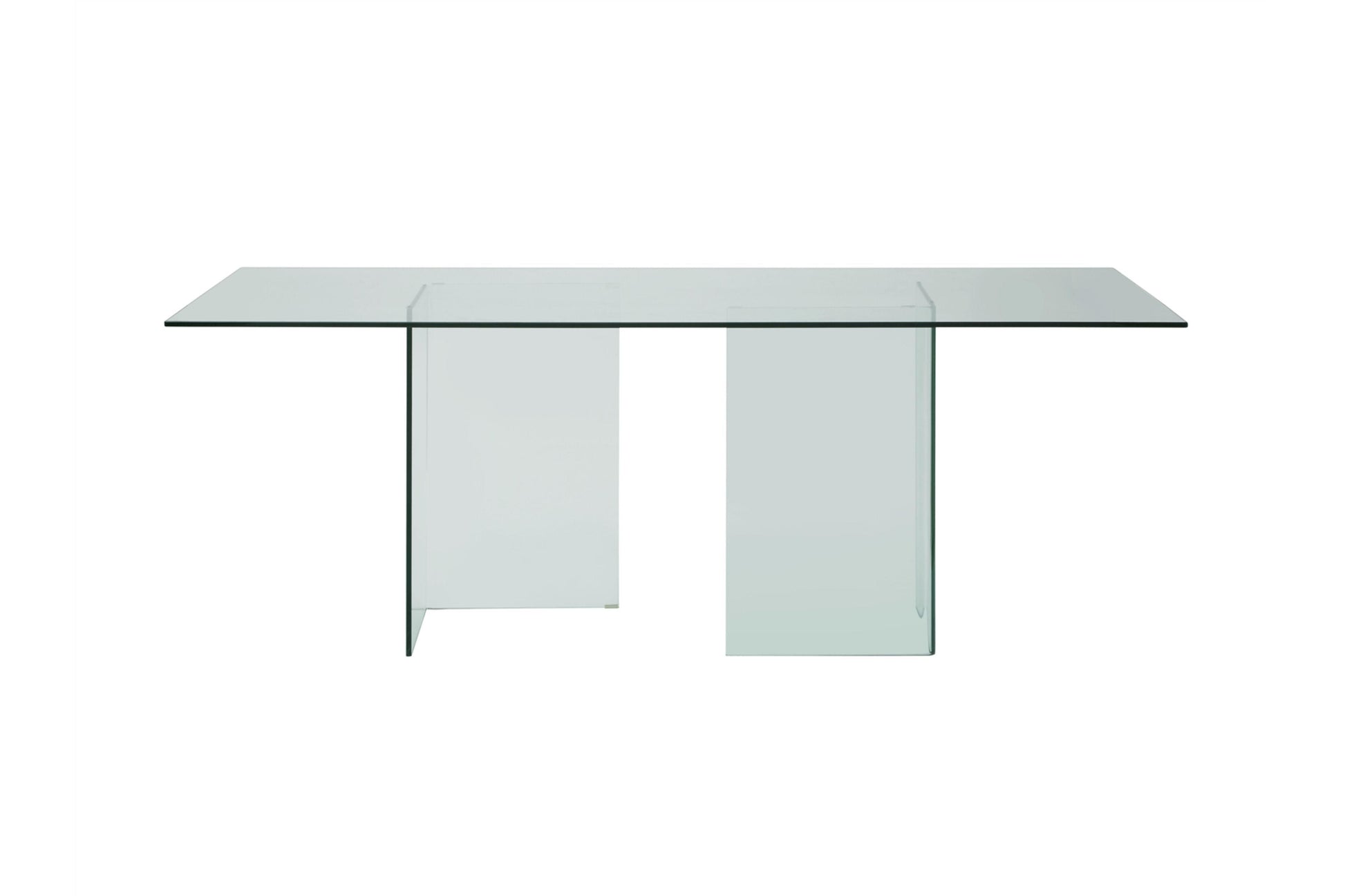 dining table in clear glass
