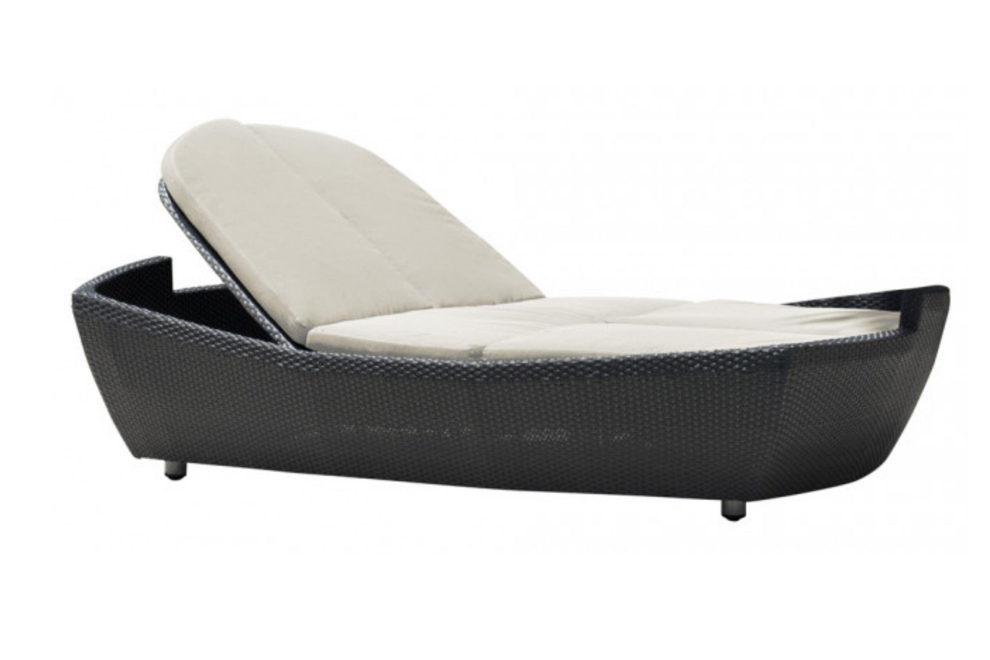 Onyx Double Folding Chaise Lounge SKU: PJO-1901-BLK-DL - Venini Furniture 