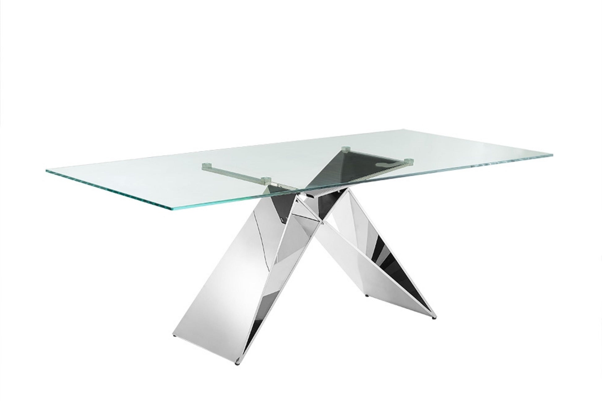dining table in clear glass