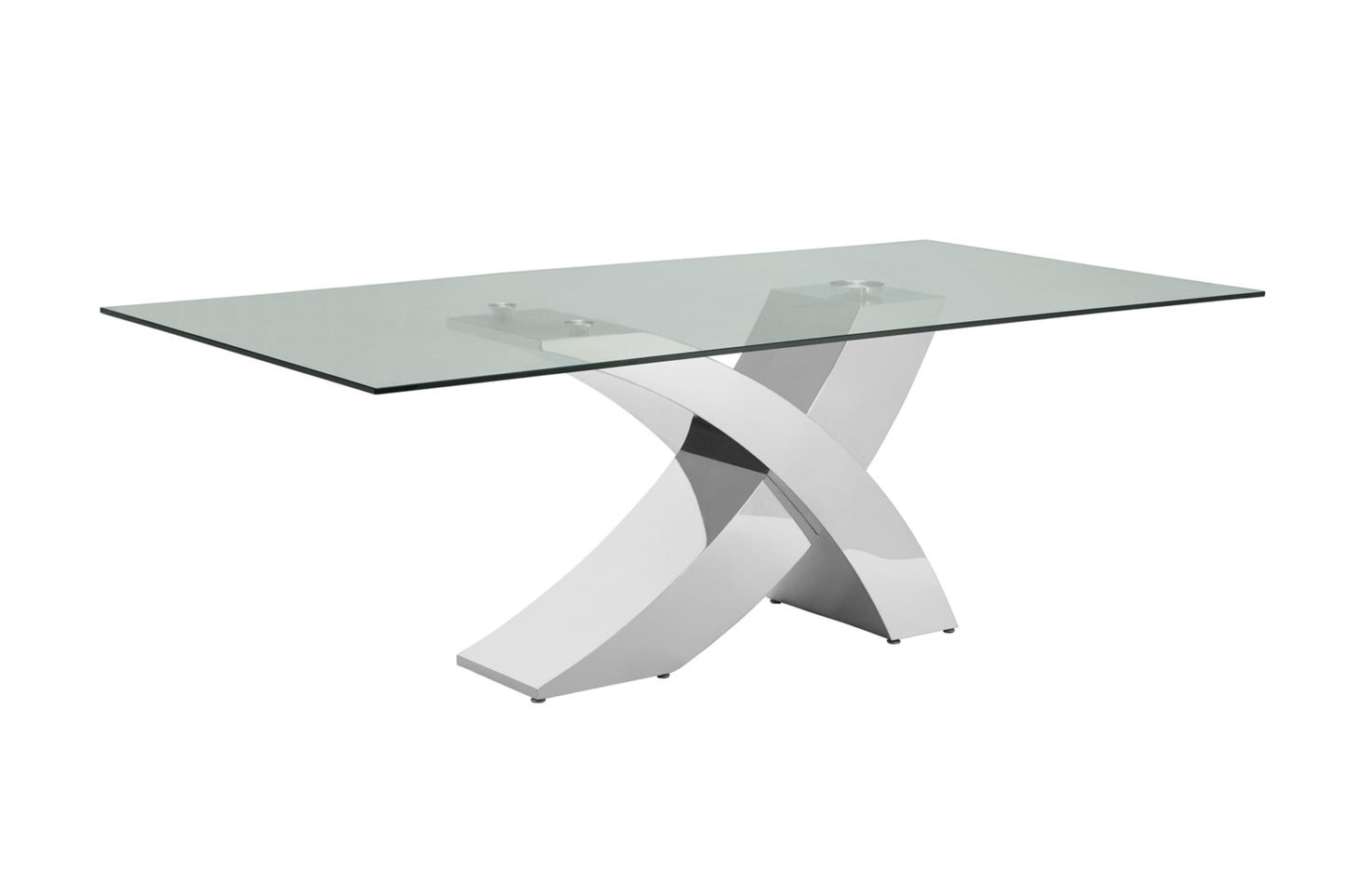 Geneva Dining Table Polished Steel Model CB-T034 - Venini Furniture 