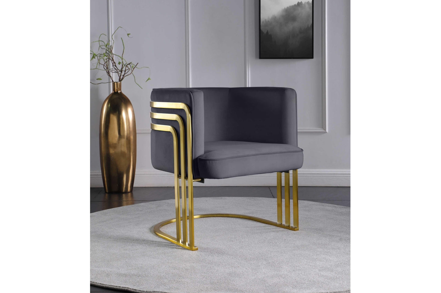 Rays Velvet Accent Chair SKU: 533 - Venini Furniture 