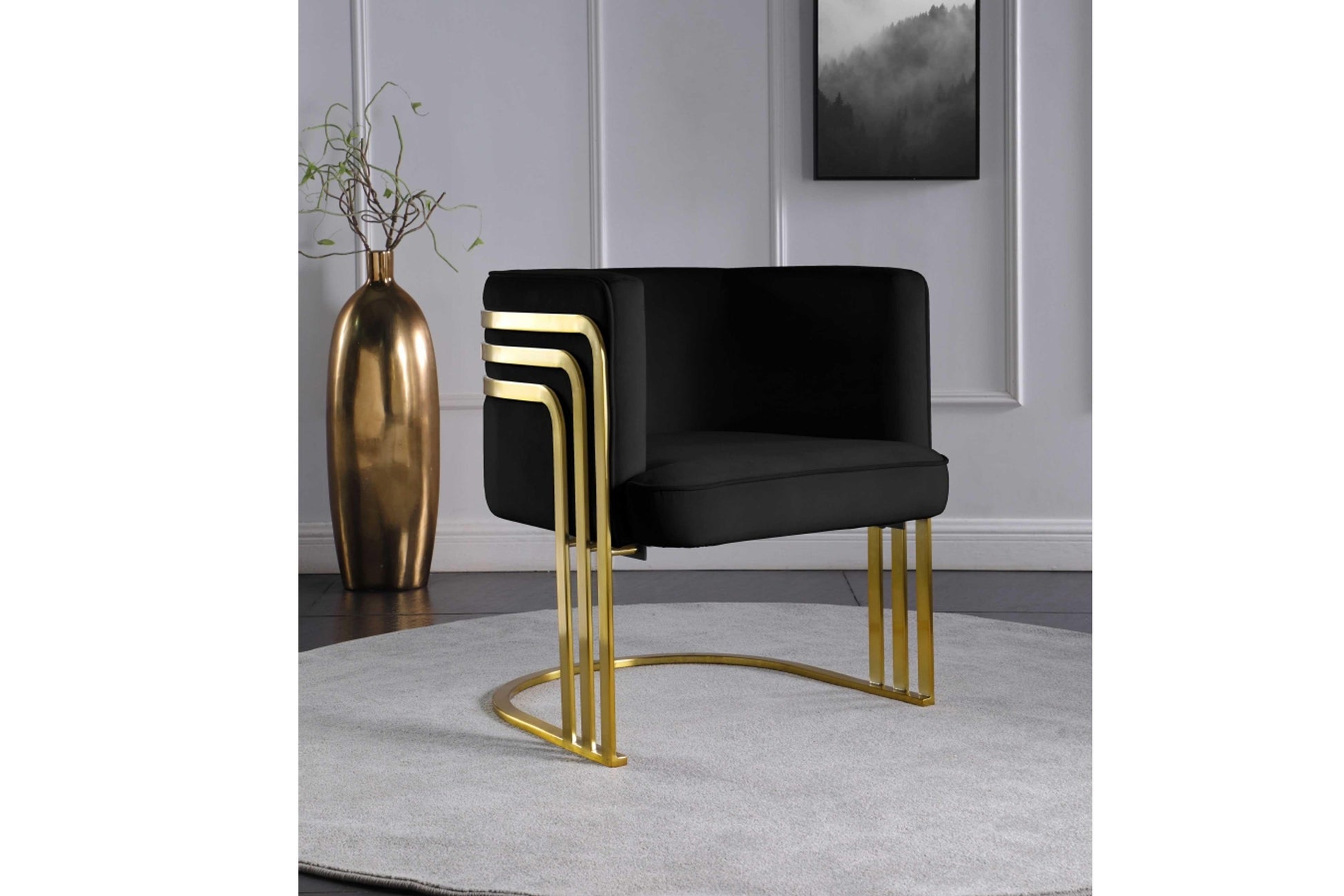 Rays Velvet Accent Chair SKU: 533 - Venini Furniture 