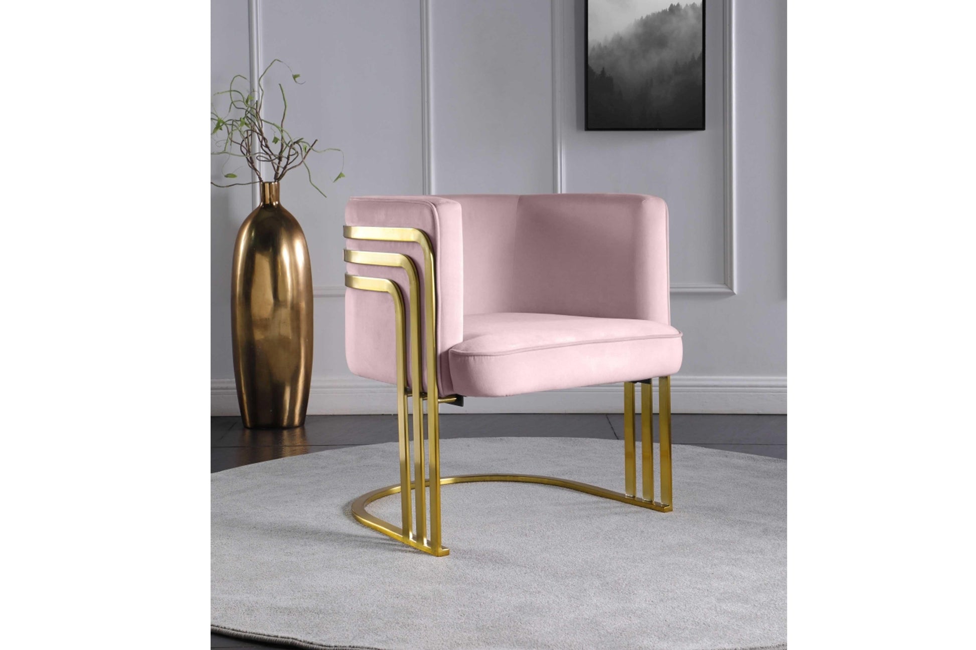 Rays Velvet Accent Chair SKU: 533 - Venini Furniture 