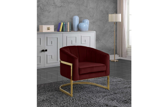 Carter Velvet Accent Chair SKU: 515 - Venini Furniture 