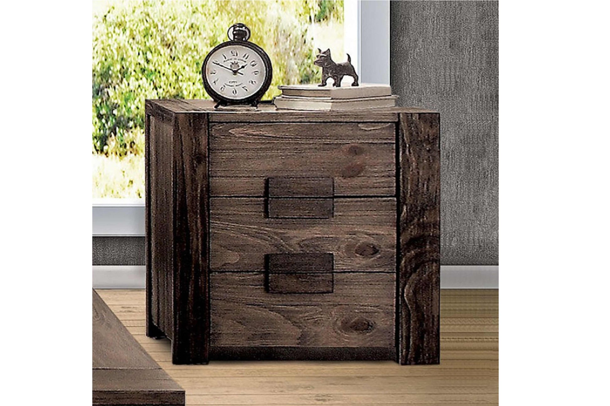 Janeiro Solid Wood Nighstand model 7628N - Venini Furniture 