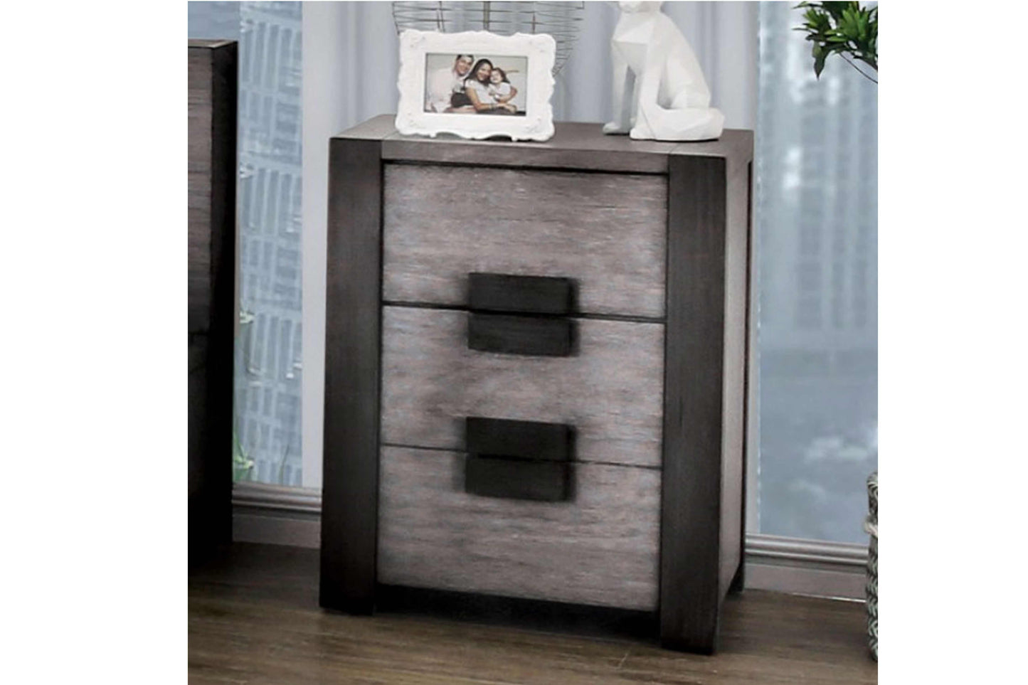 Janeiro Solid Wood Nighstand model 7628N - Venini Furniture 