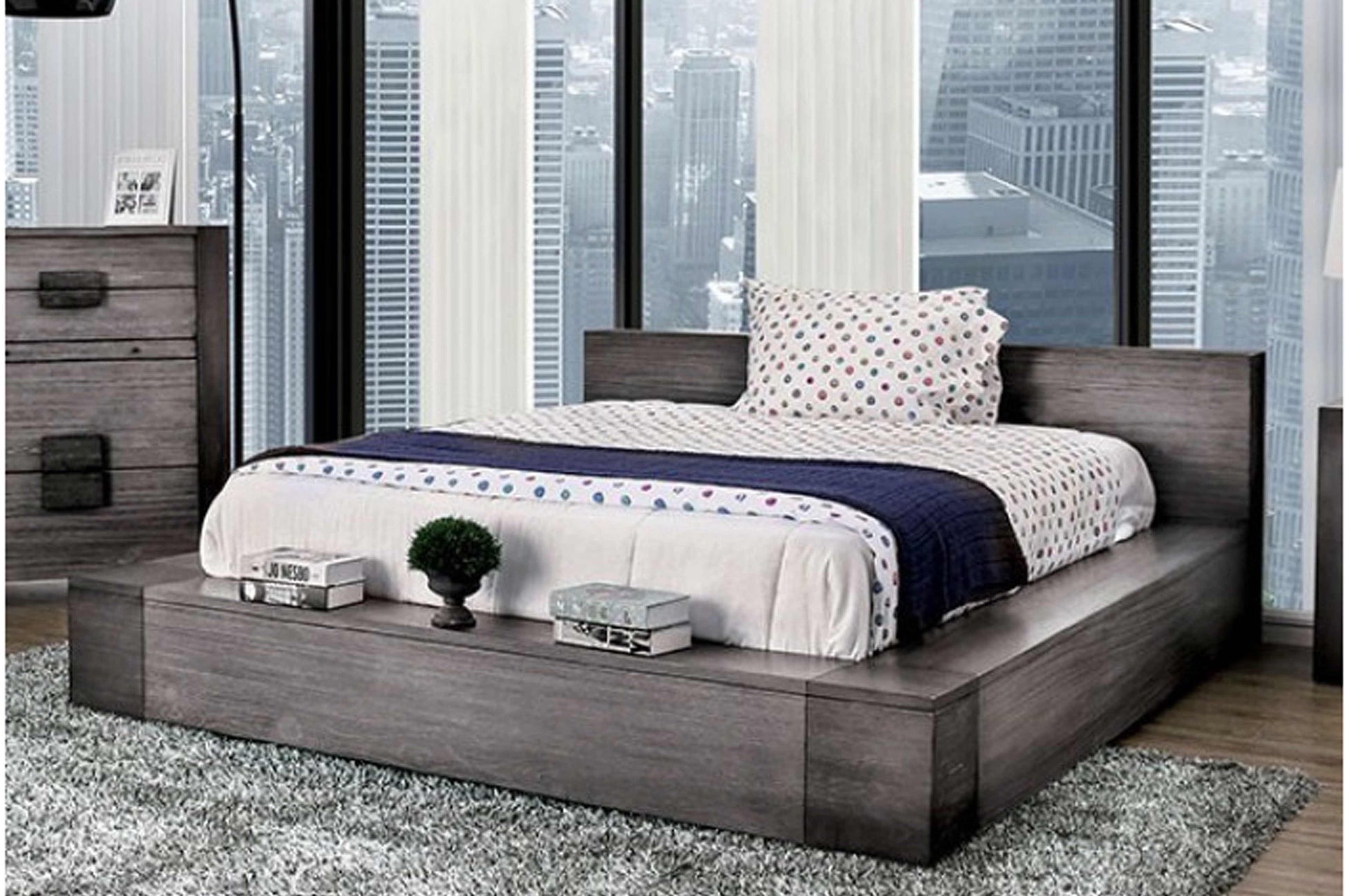 Janeiro Solid Wood Bed Model 7628 - Venini Furniture 