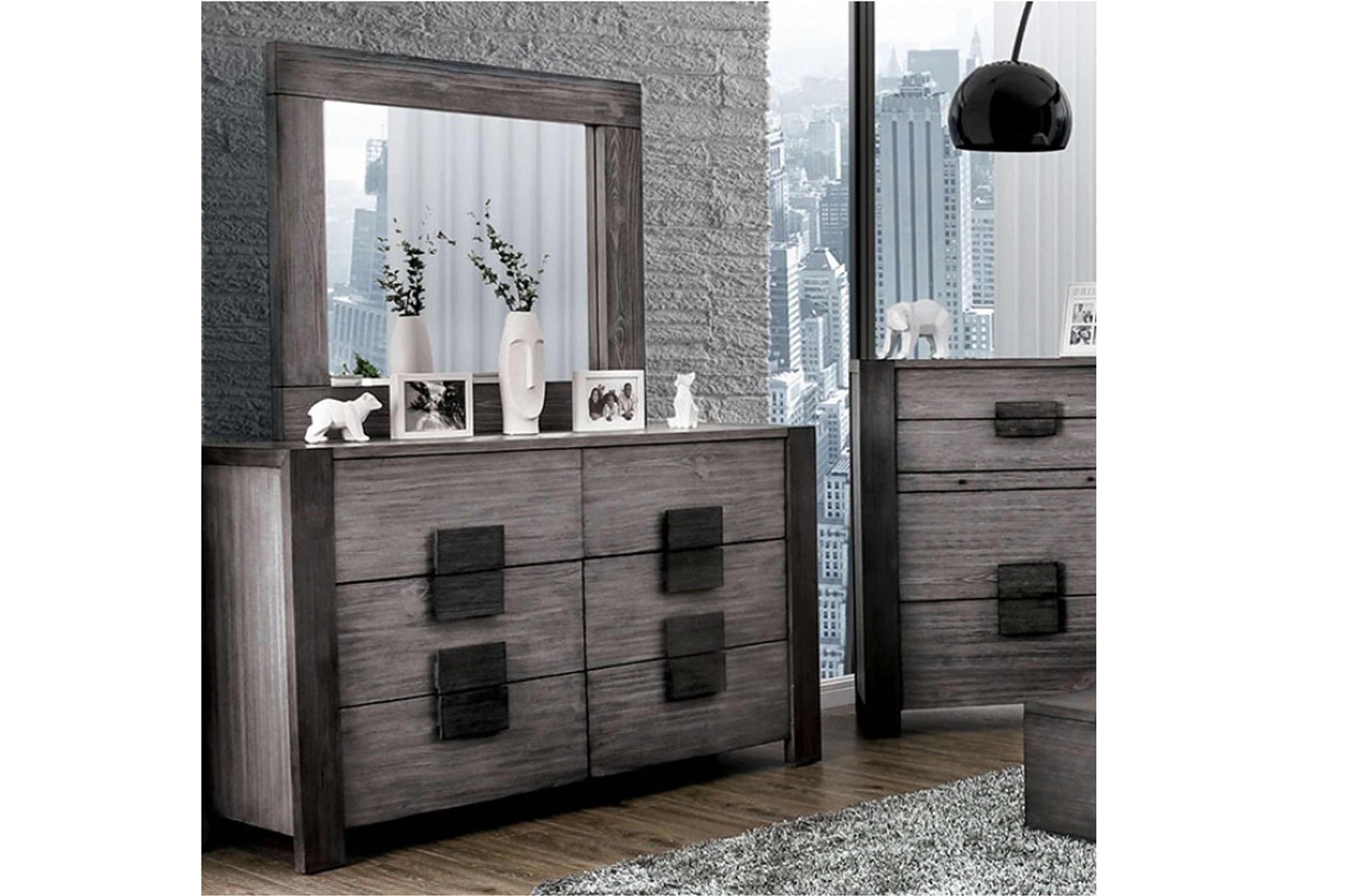 Janeiro Solid Wood Mirror model 7628M - Venini Furniture 