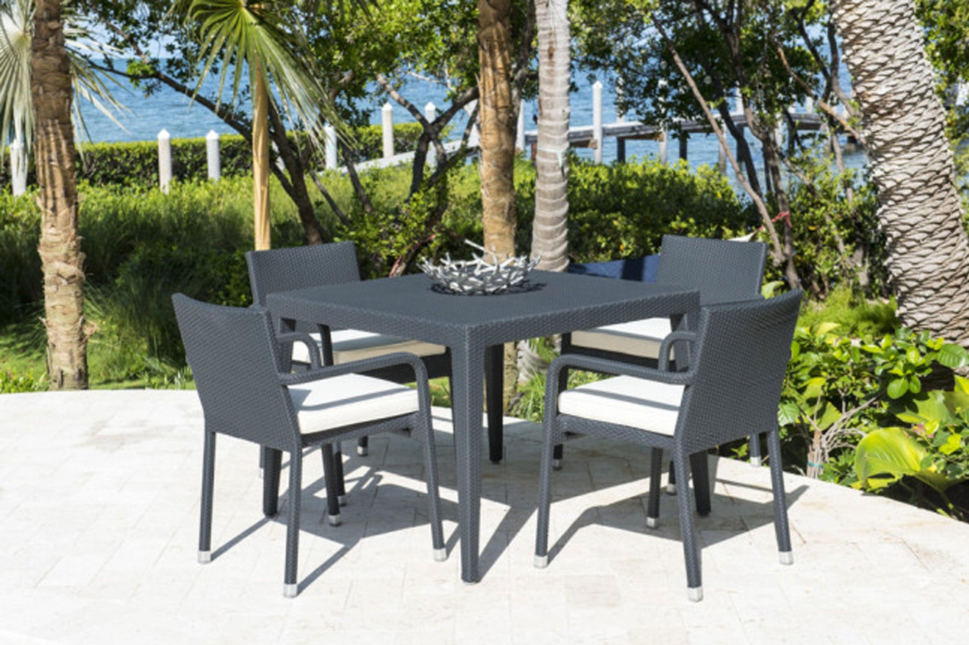 Onyx 5 PC Dining Set SKU: PJO-1901-BLK-5DA - Venini Furniture 
