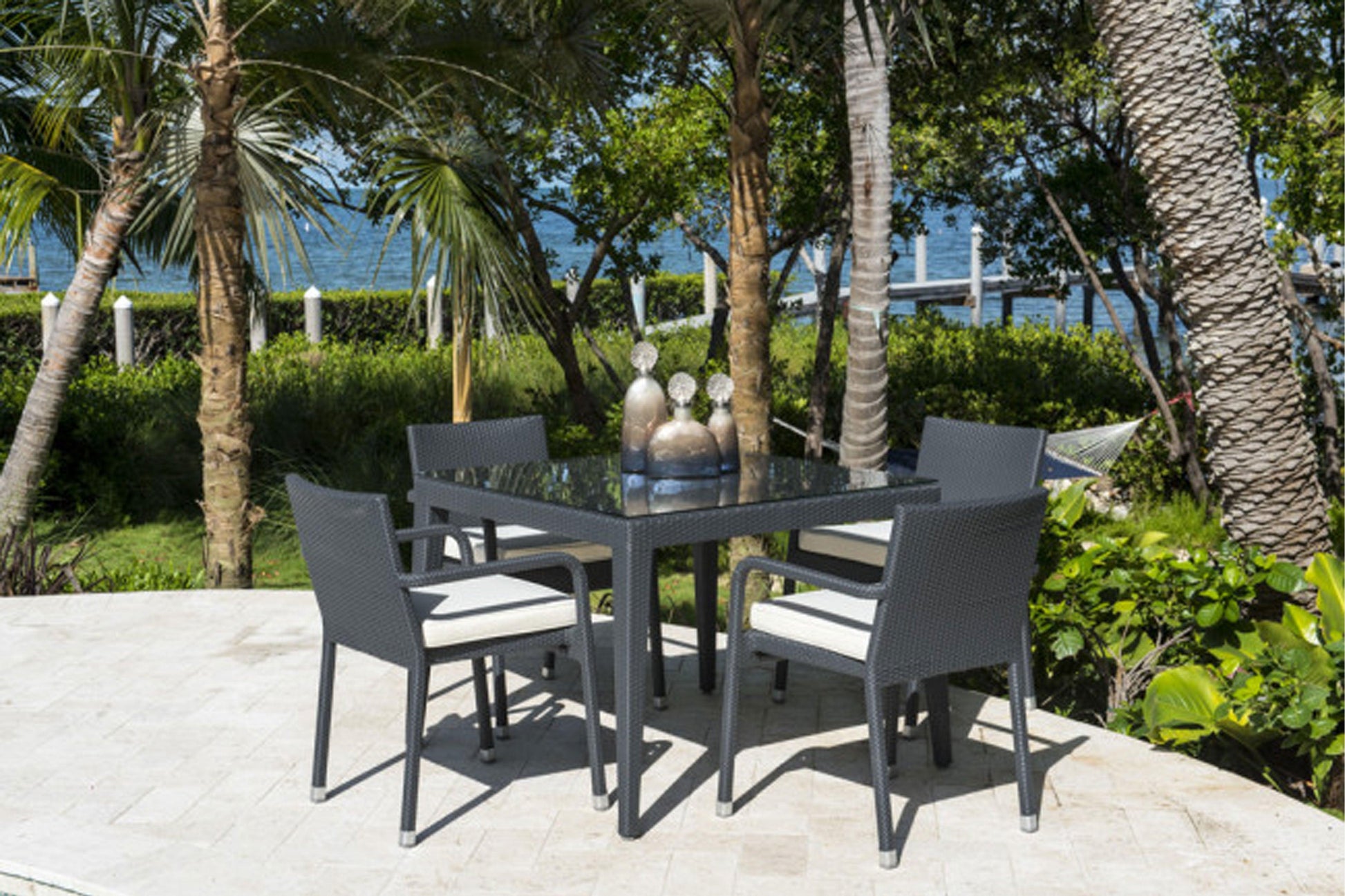 Onyx 5 PC Dining Set SKU: PJO-1901-BLK-5DA - Venini Furniture 