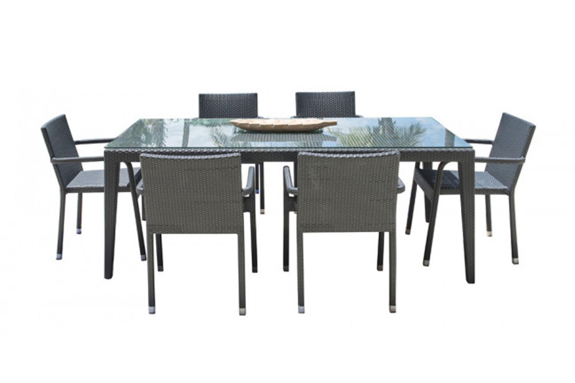 Onyx 7 PC Dining Set SKU: PJO-1901-BLK-7DA - Venini Furniture 