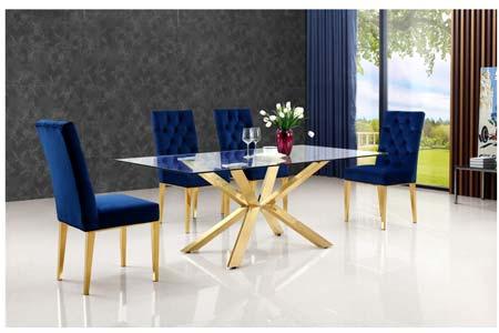 Capri Gold Dining Table SKU: 716-T - Venini Furniture 