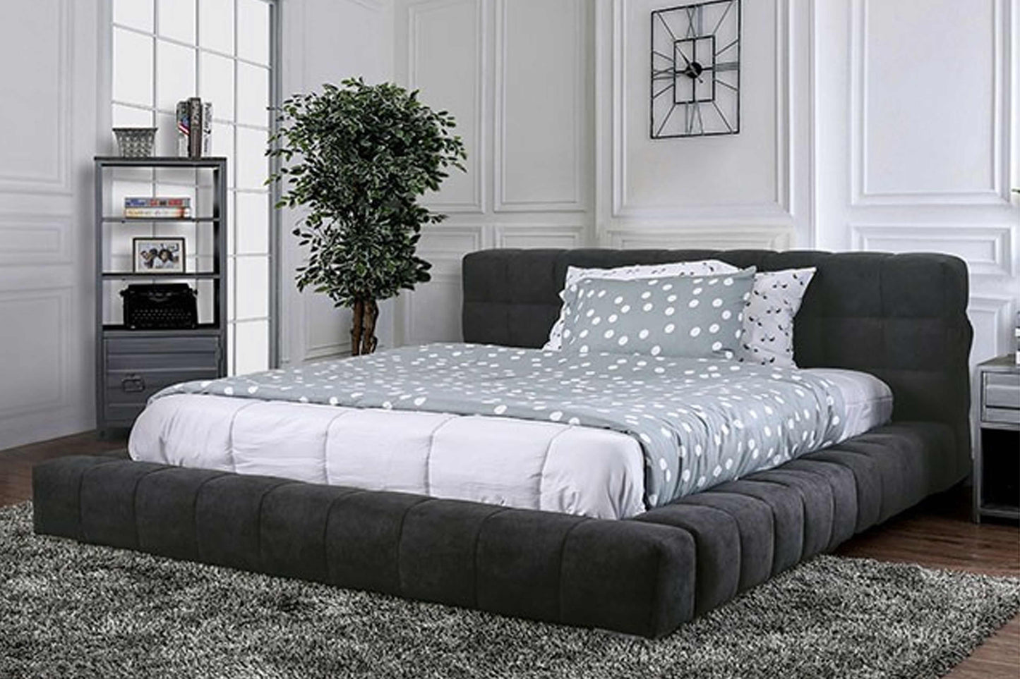 Vega Contemporary Upholstered Bed Model 187545 - Venini Furniture 